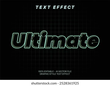 efeito de texto editável do ultimate neon