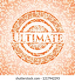 Ultimate orange mosaic emblem