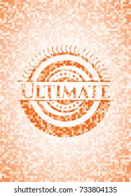 Ultimate orange mosaic emblem