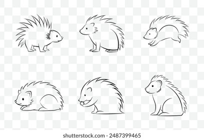 Ultimate Porcupine Line Art Vector Set: Stunning Designs for Creative Projects