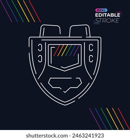 Ultimate retro gaming experience with our high-quality editable stroke vintage-inspired gaming handsets, perfect for nostalgic gamers seeking a classic arcade feel.