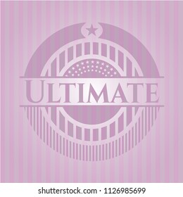 Ultimate retro pink emblem
