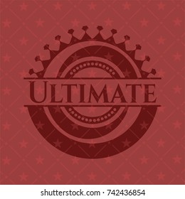 Ultimate retro red emblem