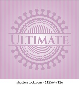 Ultimate retro style pink emblem