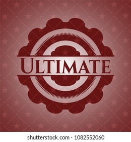 Ultimate retro style red emblem