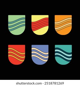 Ultimate Retro Vintage Sunset Shape Background Bundle, Retro Vintage Background Bundle, Vintage coleção pôr do sol em estilo 70s 80s, Vintage Backgrounds para cada design, 80s t-shirt design,