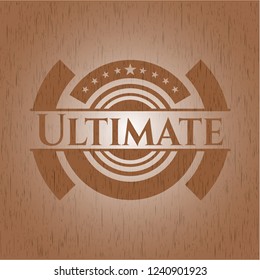 Ultimate retro wooden emblem