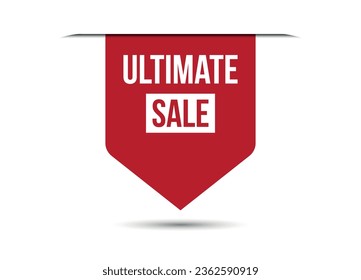 ultimate sale red banner design vector illustration