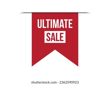 ultimate sale red banner design vector illustration