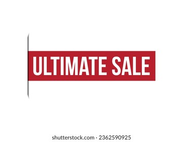 ultimate sale red banner design vector illustration