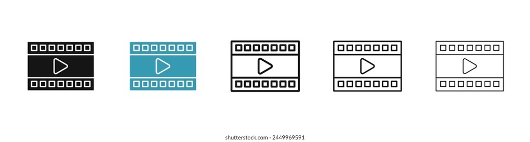 Ultimate Set of Film and Cinema Icons for Movie Enthusiasts and Videographers