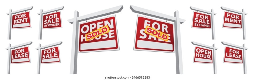 Ultimate Set of Vector Real Estate Signs with Placards - Build Your Own.
