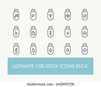 Ultimate simple USB or Flash Drive or USB Drive Icons Pack