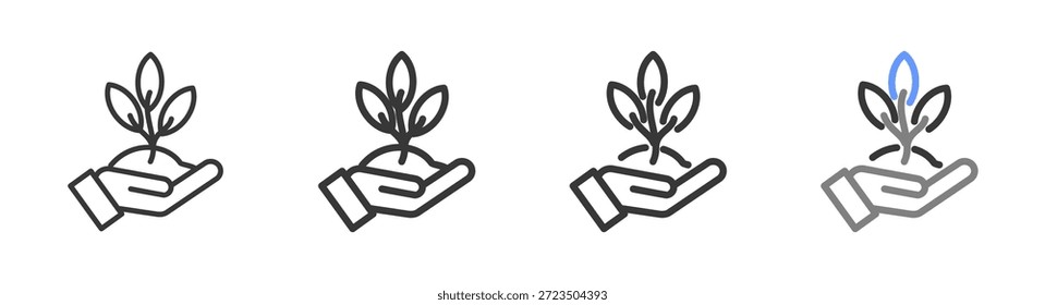 Las mejores condiciones del suelo Estilos con Variantes Línea de conjunto de iconos Ilustración vectorial 