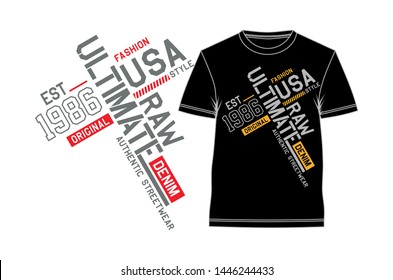 Ultimate sport, tee print typography slogan, vector design illustrations