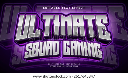 Ultimate squad gaming 3d editable text effect esports style