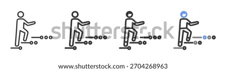 The Ultimate step Styles with Variations Line of icon set vector illustration