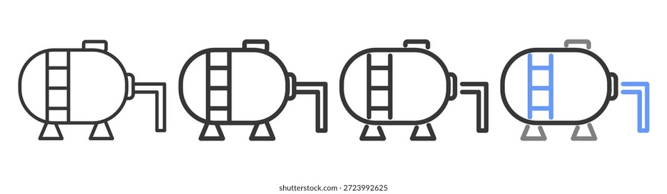 Die ultimative Speicherung Stile mit Variationen Linie von Symbol-Set Vektorgrafik