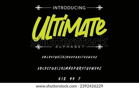 Ultimate Stylish brush painted an uppercase vector letters, alphabet, typeface.