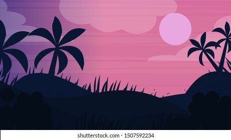 Ultimate Sunset Evening Landscape Background