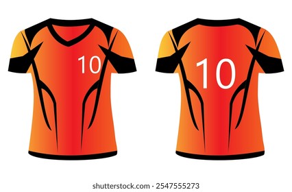 Ultimate Team Spirit T Shirt Sport Design Template  Soccer Jersey Mockup  Uniform Front and Back View