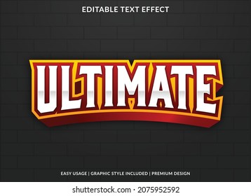 ultimate text effect with abstract and modern style use for business logo and brand