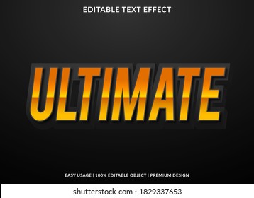 Ultimate Text Effect Template With Bold And 3d Style Use For Business Logo And Brand