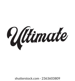 ultimate text on white background.