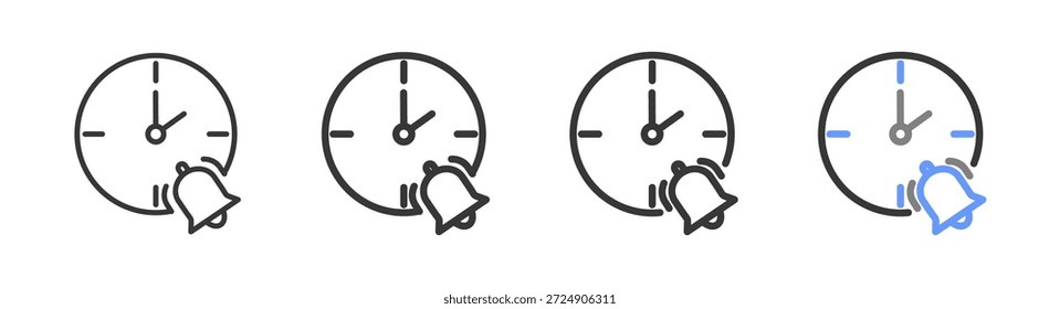 Os Estilos de Linha do Tempo Definitivos com Variações Linha de ícone definir ilustração de vetor