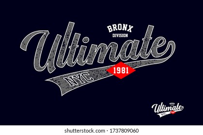 ultimate  typography for print t shirt