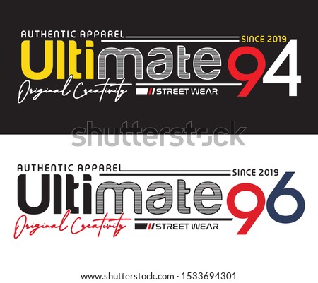 ultimate typography for print t shirt 
