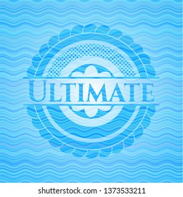 Ultimate water wave representation style badge.