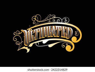 ULTIMATED word lettering template design