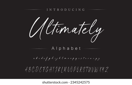 Ultimately Best Alphabet Painting Paint Brush Beauty Script Logotype Font lettering handwritten