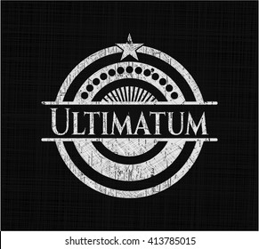 Emblema de pizarra de ultimatum