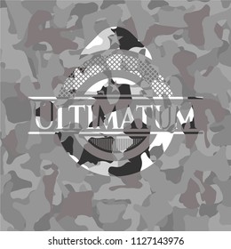 Ultimatum on grey camo texture