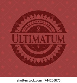 Ultimatum realistic red emblem
