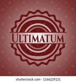 Ultimatum red emblem. Retro