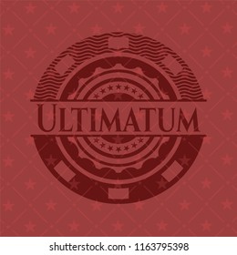 Ultimatum retro red emblem