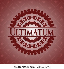 Ultimatum retro red emblem
