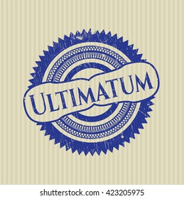 Ultimatum with rubber seal texture