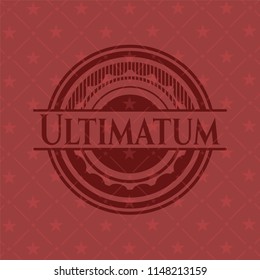 Ultimatum vintage red emblem