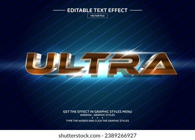 Ultra 3D editable text effect template