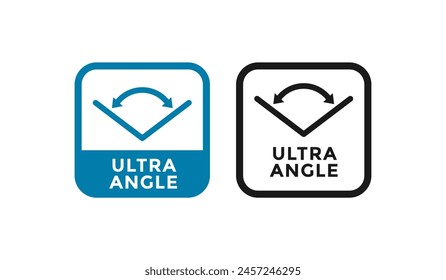 Ultra Angle Badge Logo. Geeignet für Geschäfts-, Geräte- und Eigenschaftsinformationen