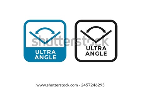 Ultra angle badge logo. Suitable for business, device parameter and property information sign