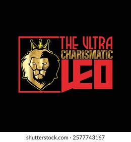 The Ultra Charismatic Leo logo design with a lion and crown.