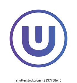 Icono de token de criptodivisa Ultra. símbolo (token) de UOS. Icono de vector criptodivisa. Ilustración de vector plano - Vector