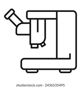 Ultra digital microscope icon outline vector. Quality analysis. Investigation genetic