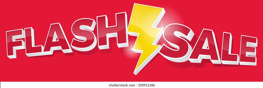 Ultra Dynamic 3d Flash Sale Sign Stock Vector (royalty Free) 320912186 