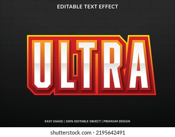 ultra editable text effect template with abstract style use for business logo and brand